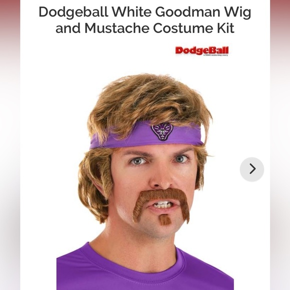 Other - White Goodman Wig and Mustache Costume Kit - Brown